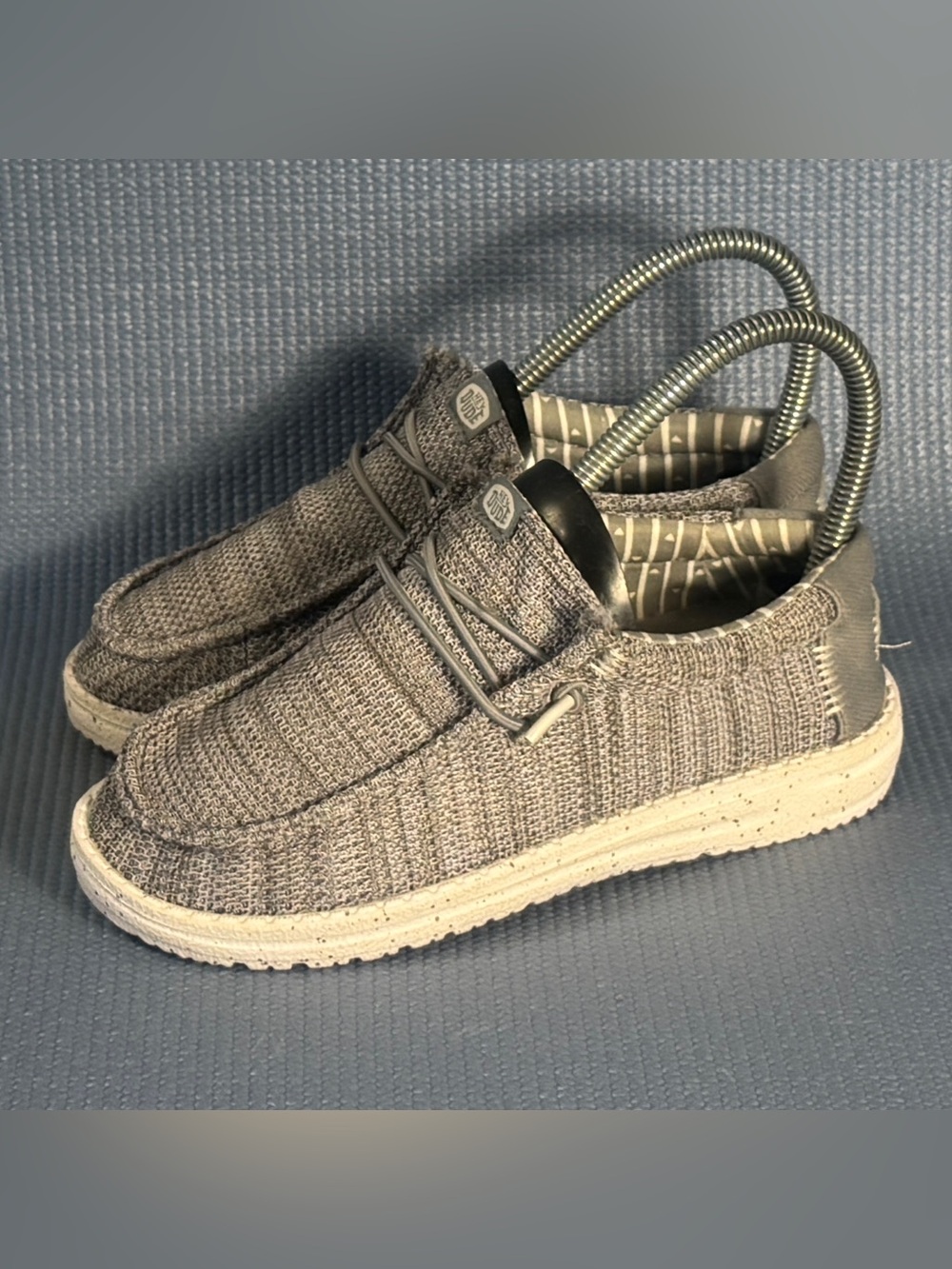 Hey Dude Wally Stretch Sox Gray Slip On Shoes Kid’s Size 1Y